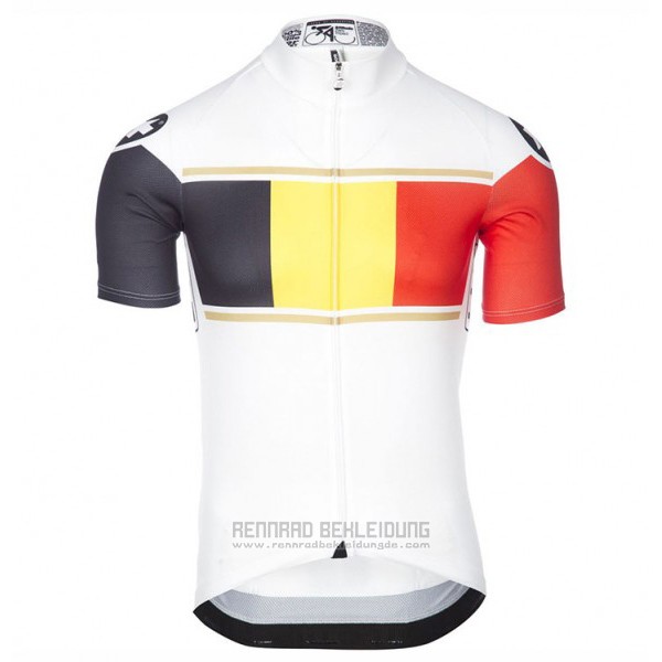 2017 Fahrradbekleidung Assos Champion Belgien Trikot Kurzarm und Tragerhose
